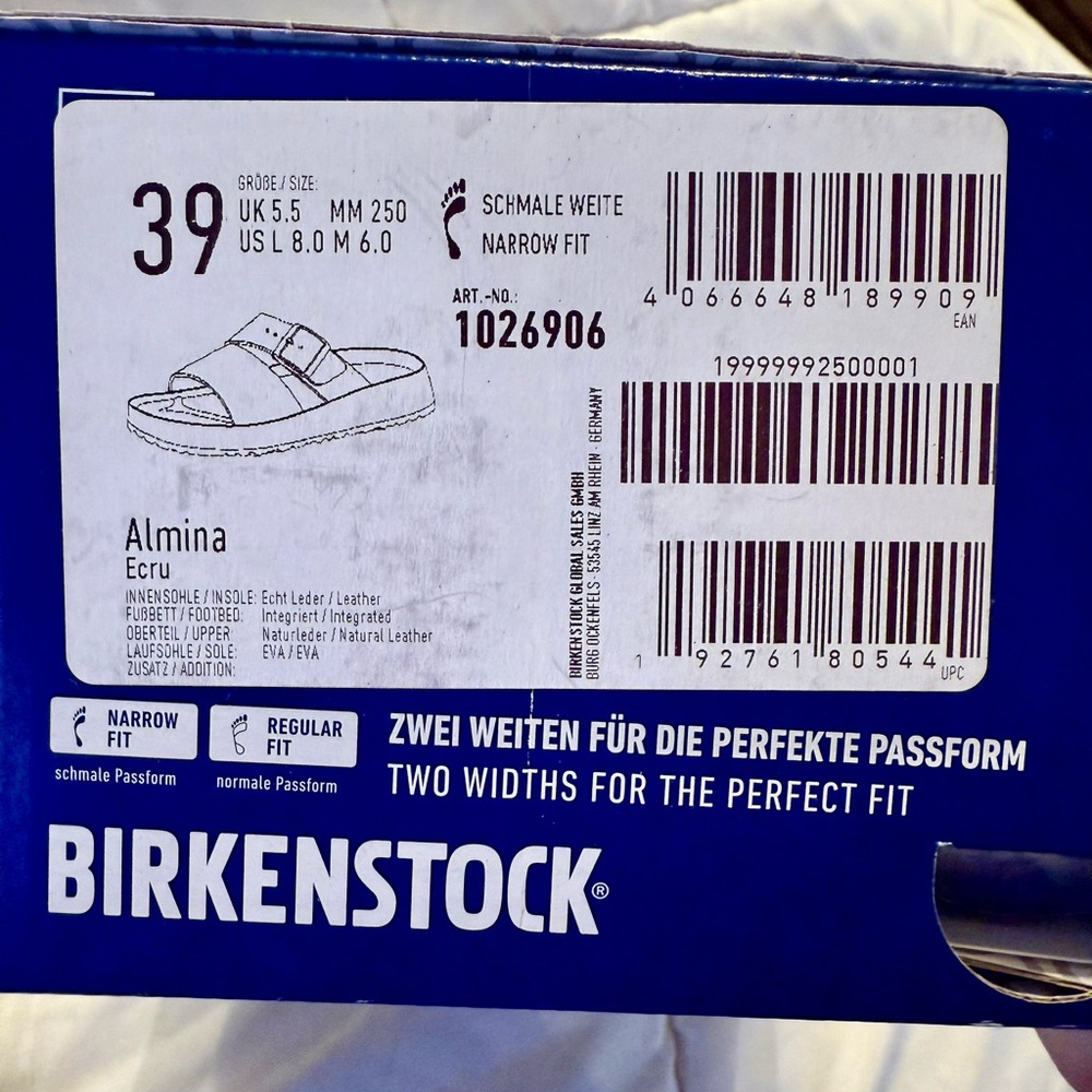 Birkenstock Almina Ecru Leather Women's Sandals - Picture 10 of 10
